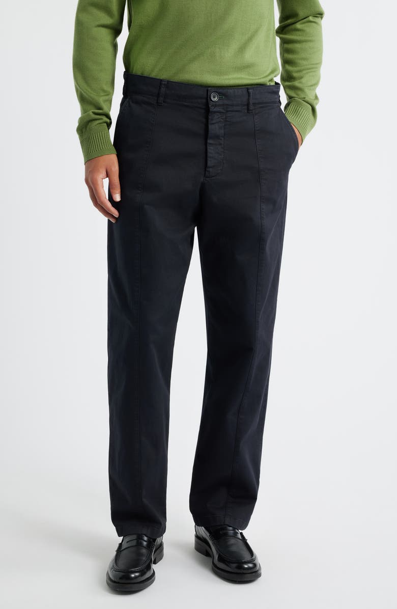 PS Paul Smith Tailored Cotton Stretch Twill Pants, Main, color, Black