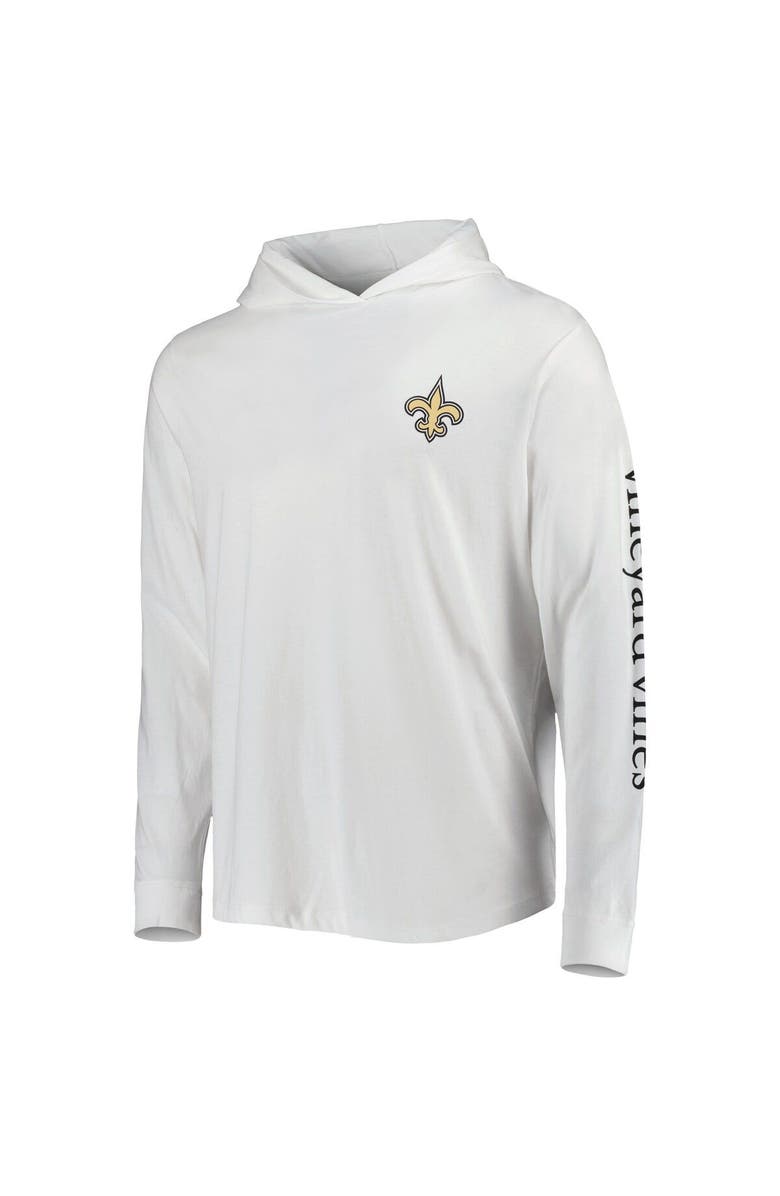 vineyard vines Men's Vineyard Vines White New Orleans Saints Local Long Sleeve Hoodie T-Shirt, Alternate, color, White