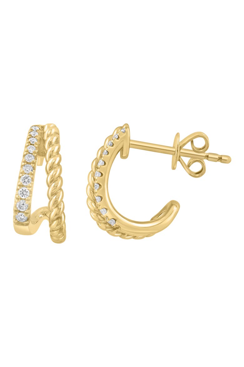 Diamond Hoop Earrings, Alternate, color, WHITE