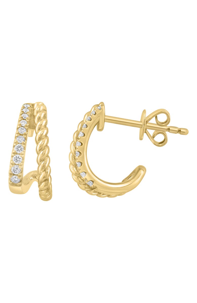 EFFY Diamond Hoop Earrings, Alternate, color, White