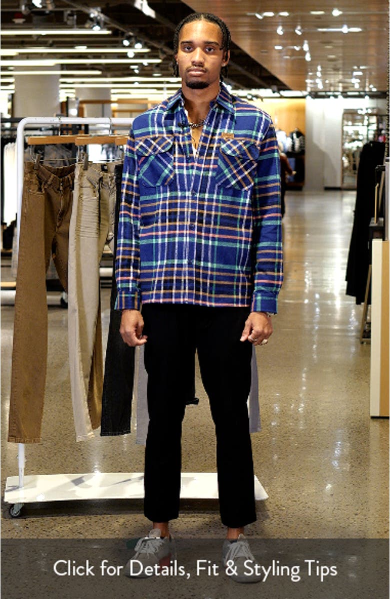 Mecca Plaid Flannel Button-Up Overshirt, sales video thumbnail