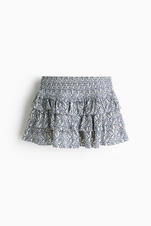 Tiered Viscose Mini Skort