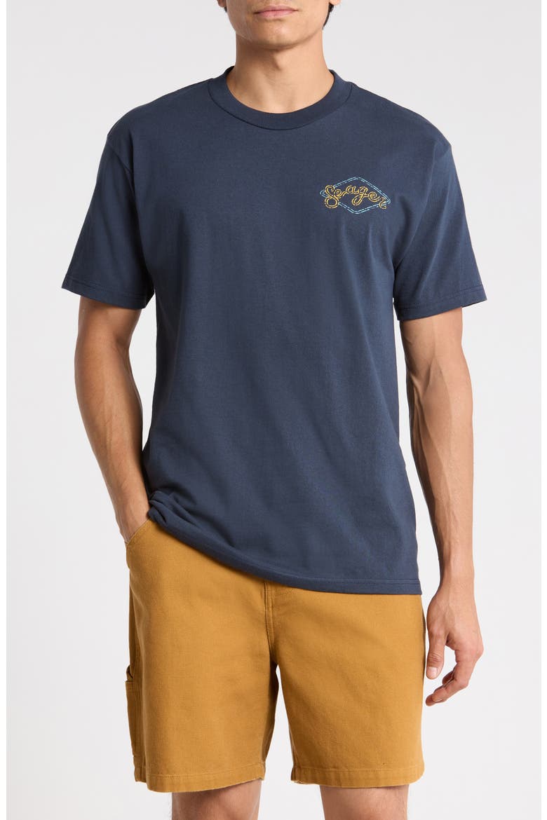 Honky Tonk Cotton Graphic T-Shirt, Main, color, NAVY