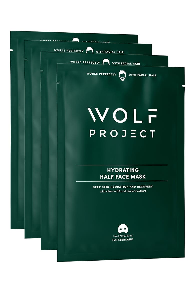 4-Pack Hydrating Face Sheet Masks, Main, color, GREEN