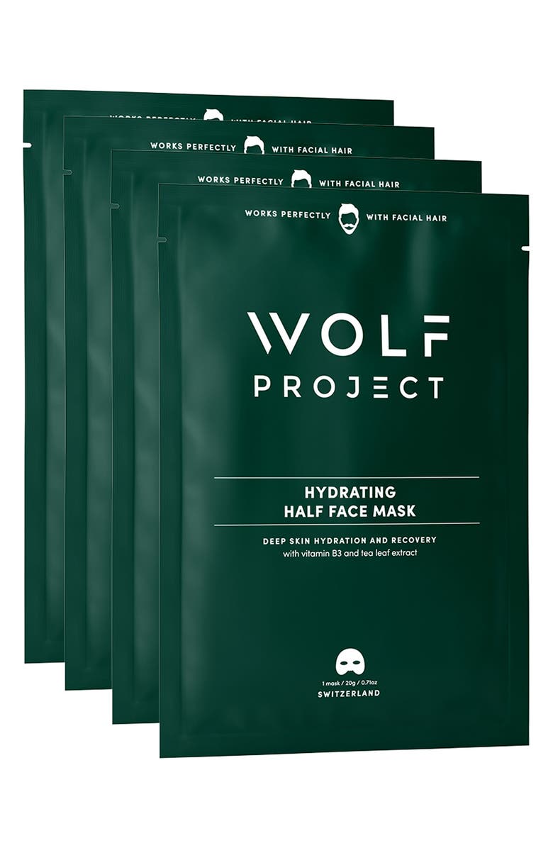 Wolf Project 4-Pack Hydrating Face Sheet Masks, Main, color, 
