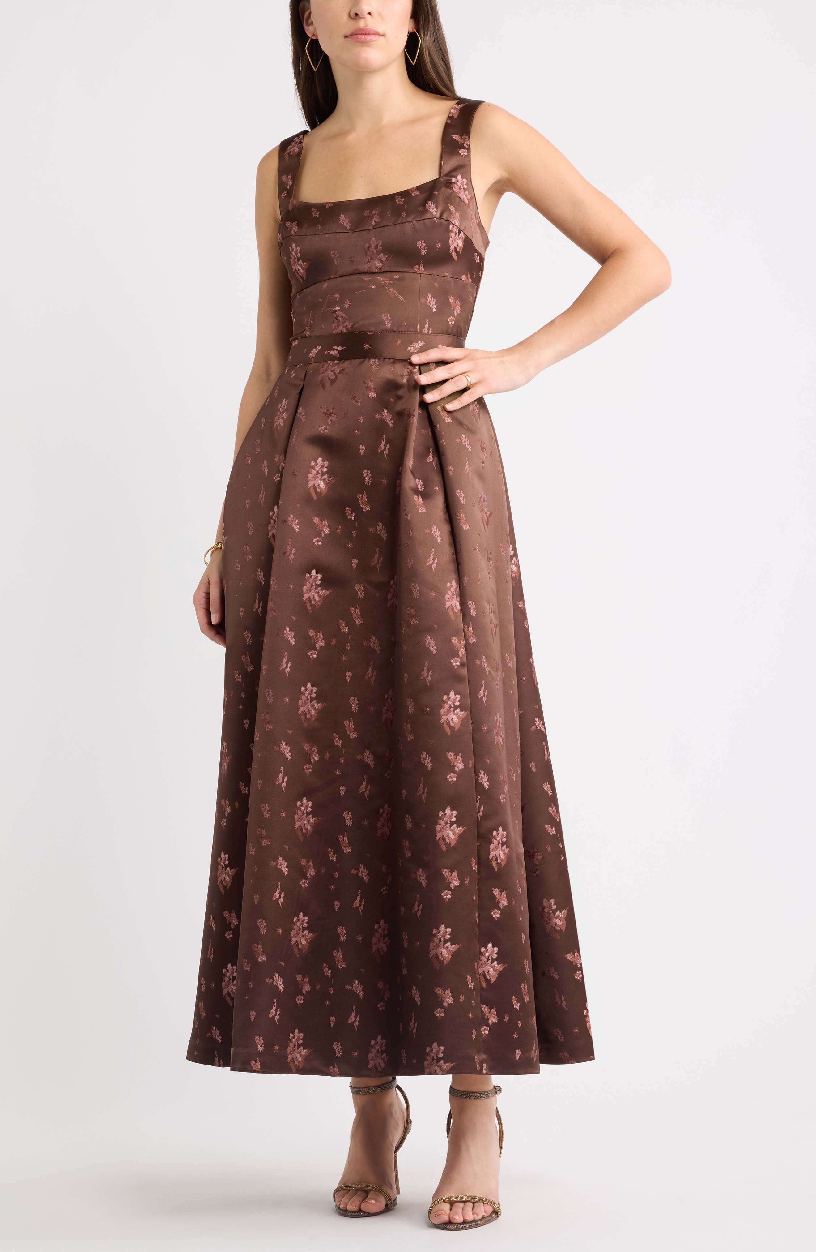 selected BROWN BROCADE