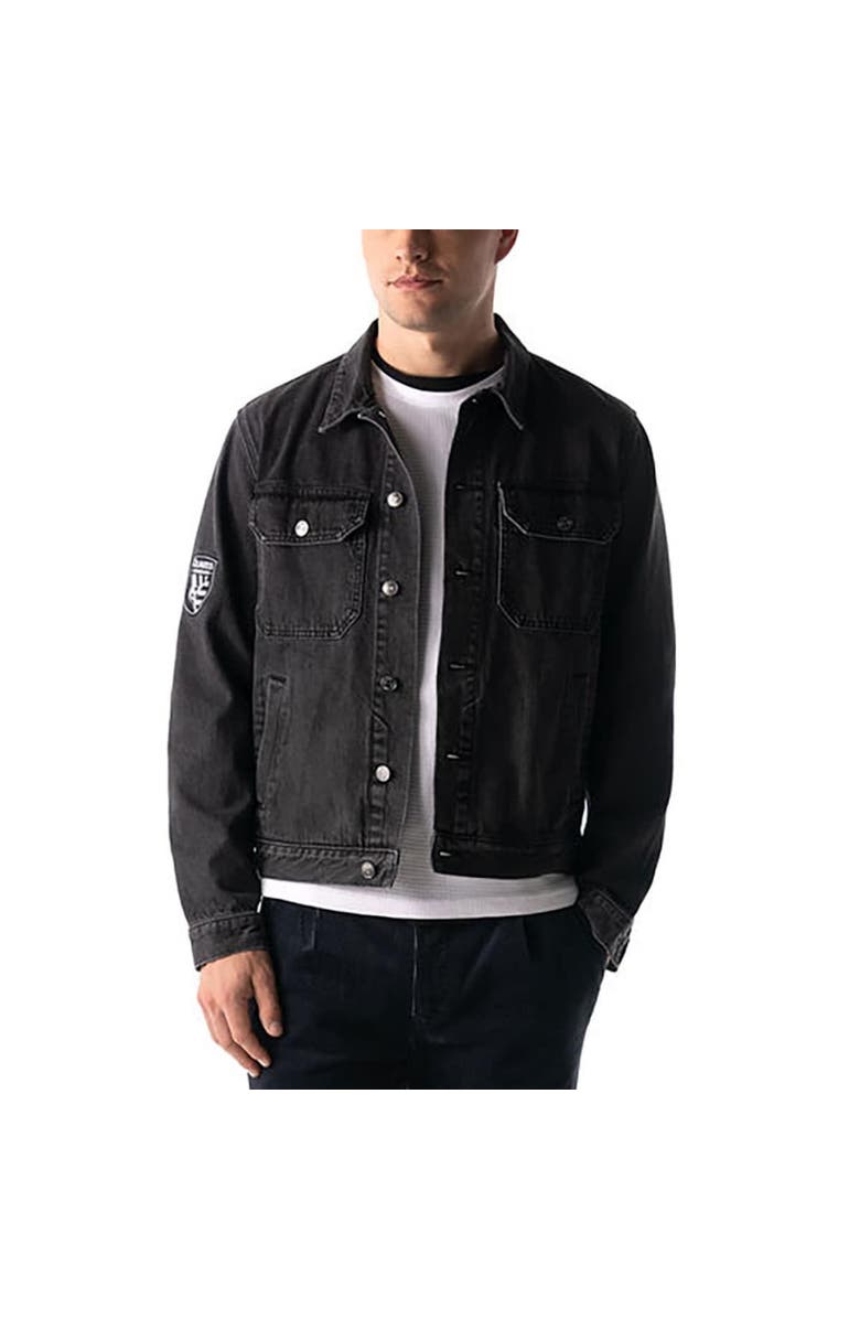 THE WILD COLLECTIVE Men's The Wild Collective Black San Jose Earthquakes Denim Button-Up Jacket, Alternate, color, 