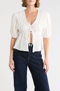 Vigoss V-Neck Peasant Top