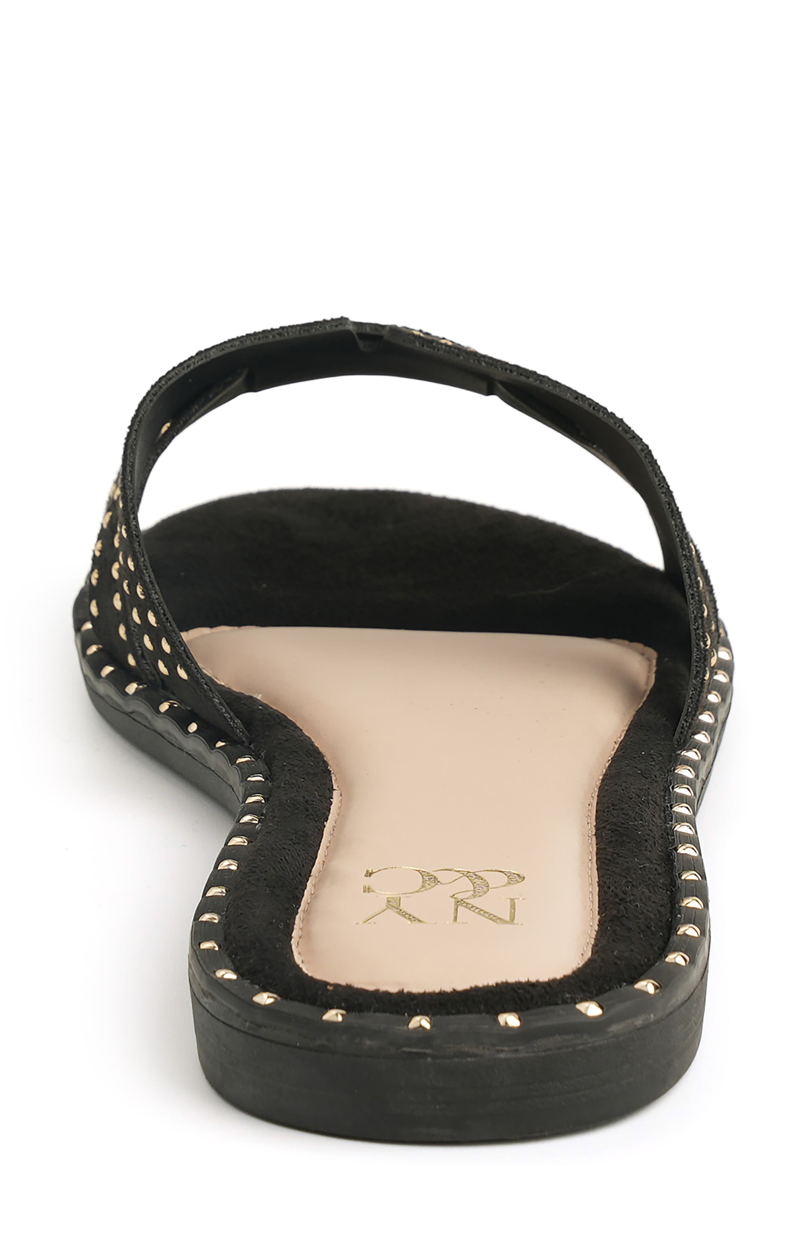 NEW YORK AND COMPANY Zora Flat Sandal, Alternate, color, Black