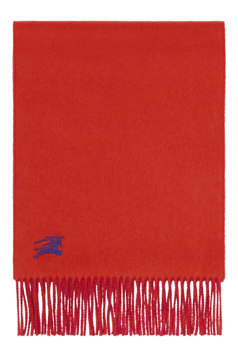 Reversible EKD Embroidered Cashmere Scarf, Alternate, color, TART/ ROUX