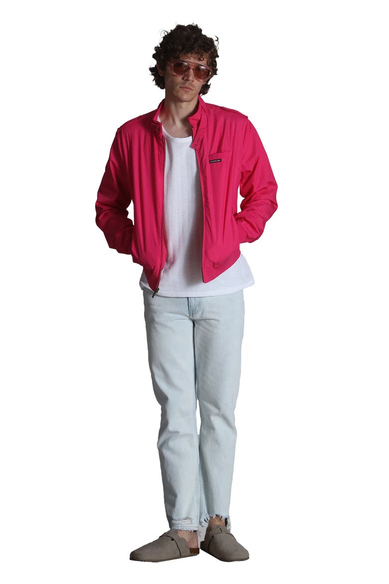 Classic Iconic Racer Jacket, Alternate, color, Hot Pink