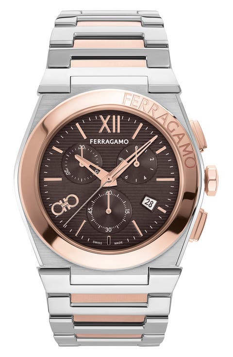 Vega Bracelet Chronograph Watch, 42mm
