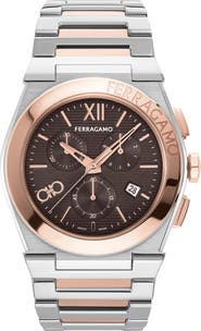 FERRAGAMO Vega Bracelet Chronograph Watch, 42mm