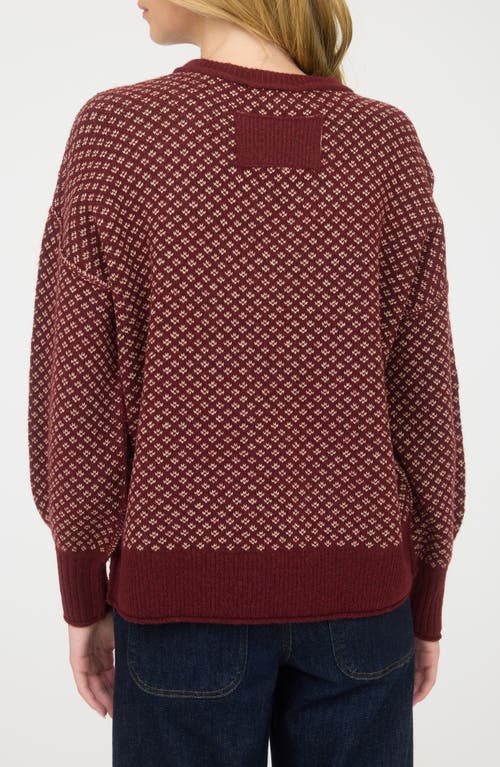 Blu Pepper Mini Jacquard Crewneck Sweater In Multi