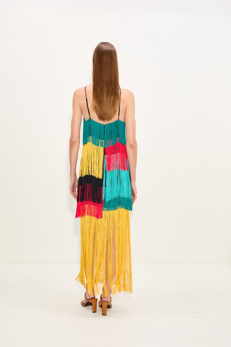 Drea Fringe Dress, Alternate, color, Vibrant Multi Fringe