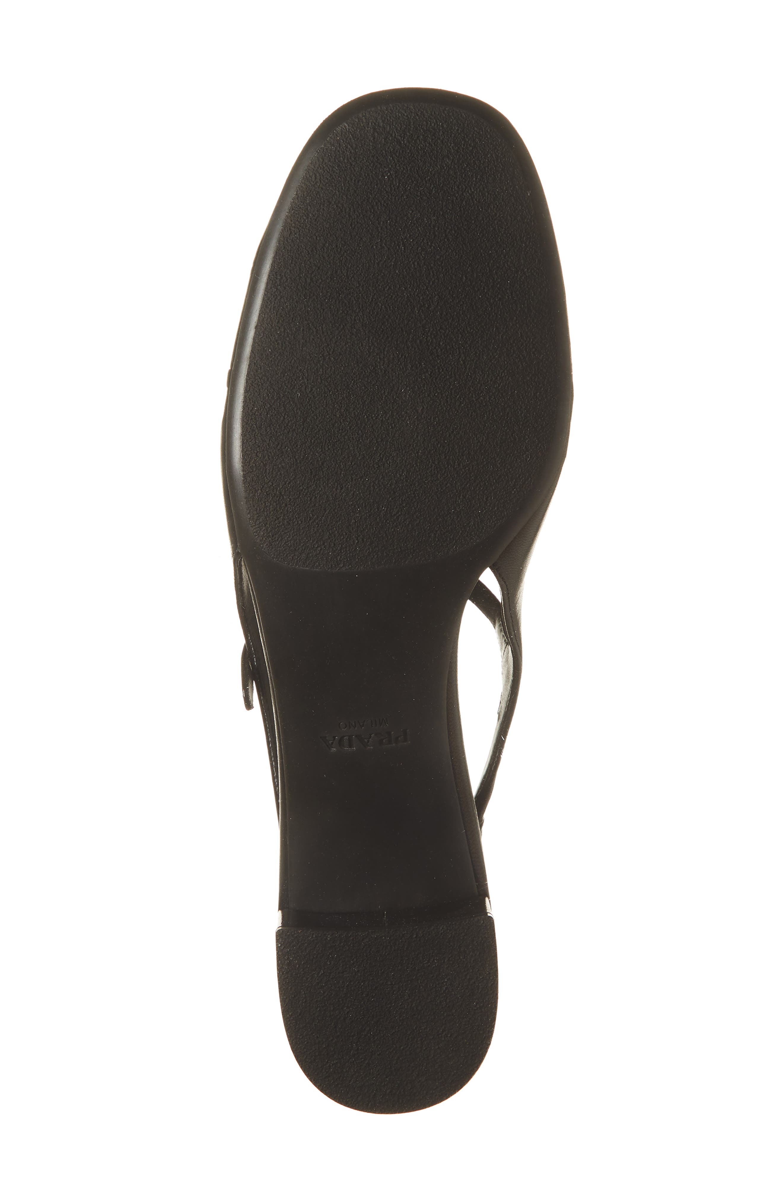 Prada Ruched Mary Jane Slingback Pump, Alternate, color, Nero