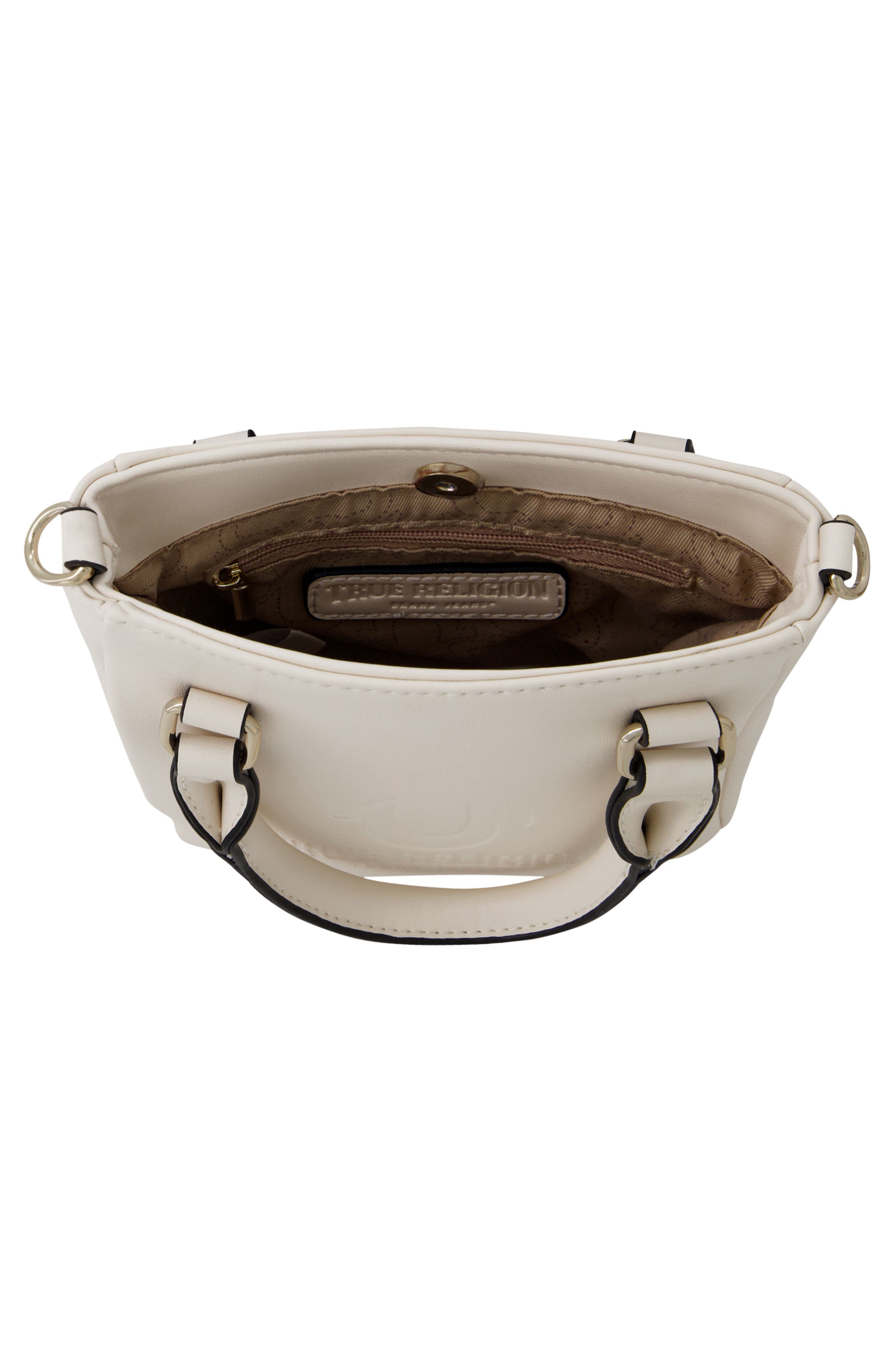 True Religion Mini Love Crossbody Bag, Alternate, color, Bone