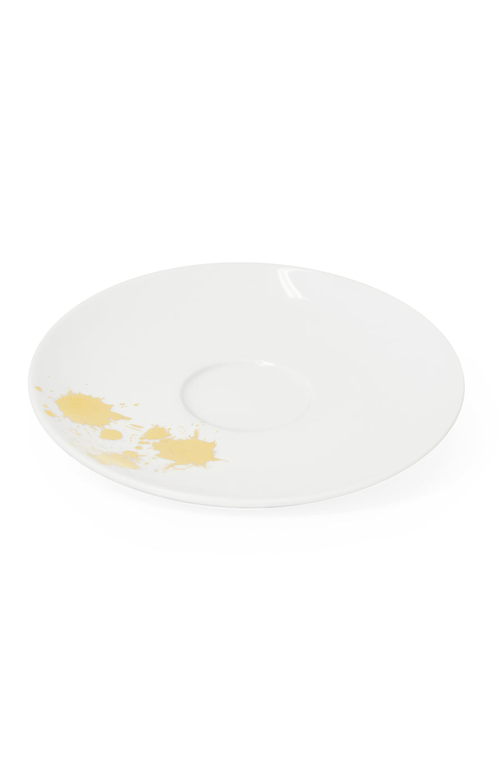 Jonathan Adler 1948 Saucer In White/gold Splatter