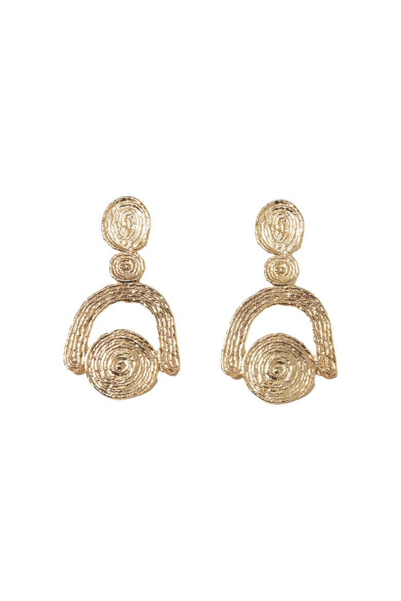 Frida Earrings - 14K Gold Plate, Main, color, Gold