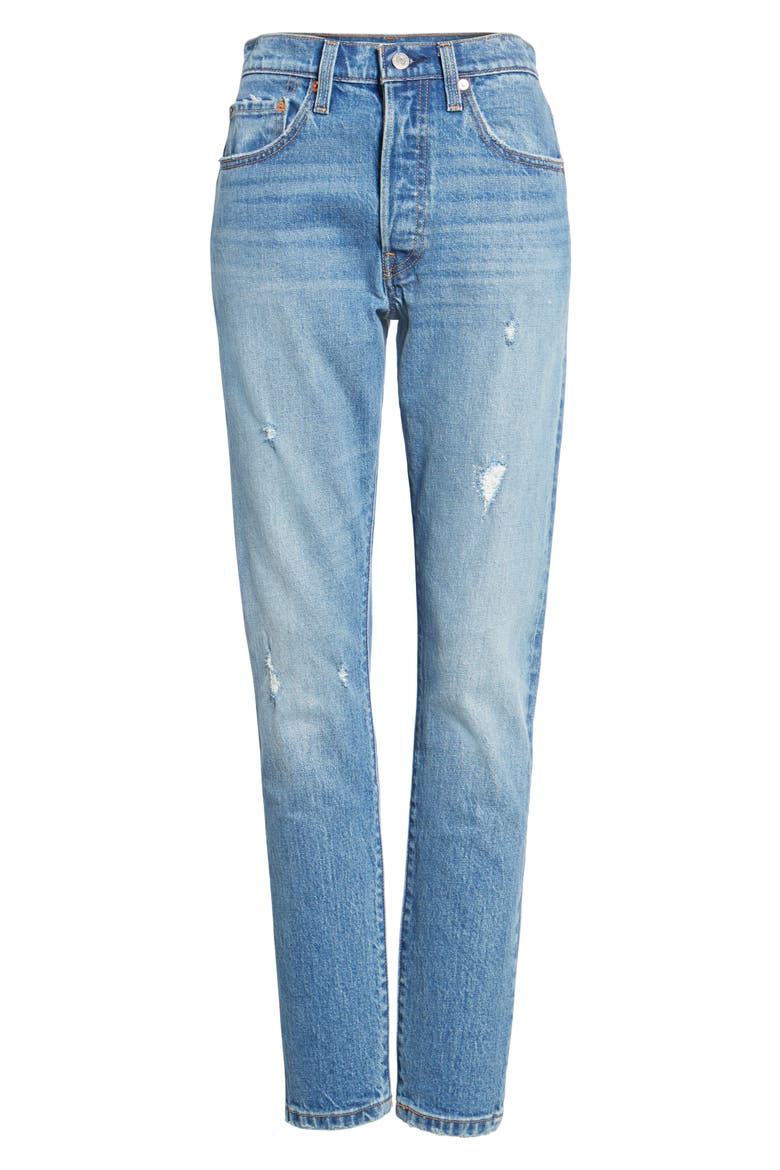 Levi's® 501 High Waist Skinny Jeans, Alternate, color, LEAVE A TRACE