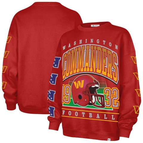 Women's '47  Burgundy Washington Commanders Go Big Oversized Pullover Sweatshirt