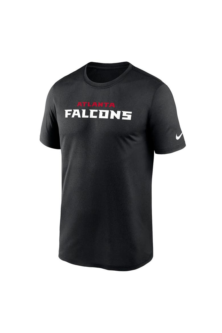 Men's Nike Black Atlanta Falcons Primetime Legend Wordmark Performance T-Shirt, Alternate, color, Black