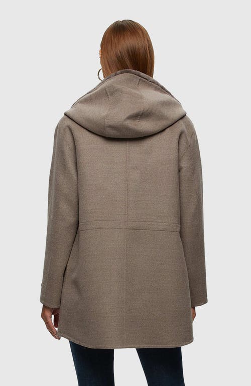 Gorski Women's Wool & Cashmere Parka With Shearling Lamb Hood Trim In Brown