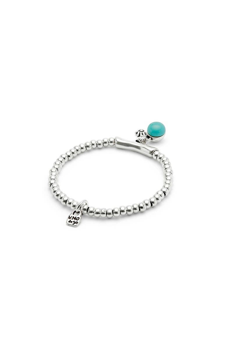 UNODE50 Turquoise Murano Core Bracelet, Alternate, color, Silver