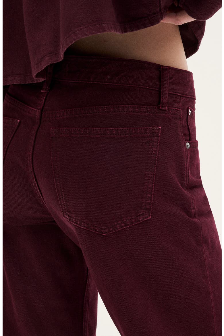 The Low Rise Loose Straight Leg Jeans, Alternate, color, SMOKED CLARET
