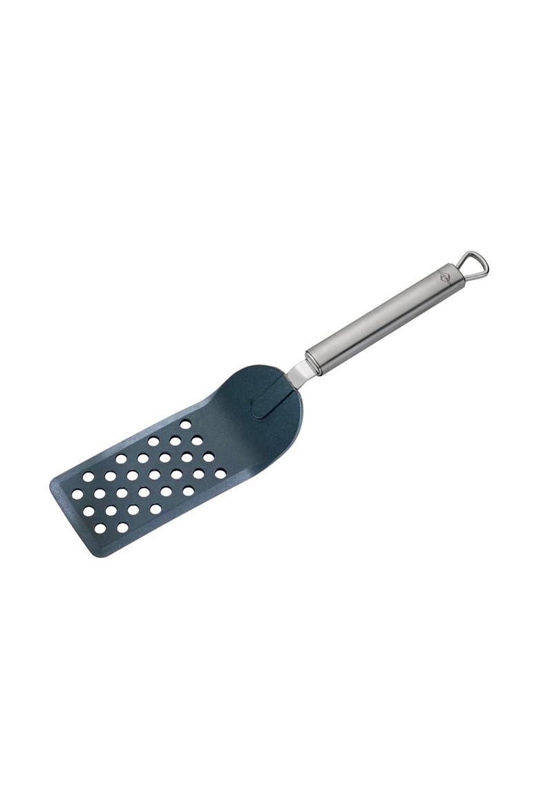 Parma Nylon Perforated Slim Turner, 18/10 Stainless Steel, 12.5-Inch, Main, color, Black