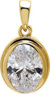 BY ADINA EDEN Lab Grown Diamond Oval Bezel Pendant 14K