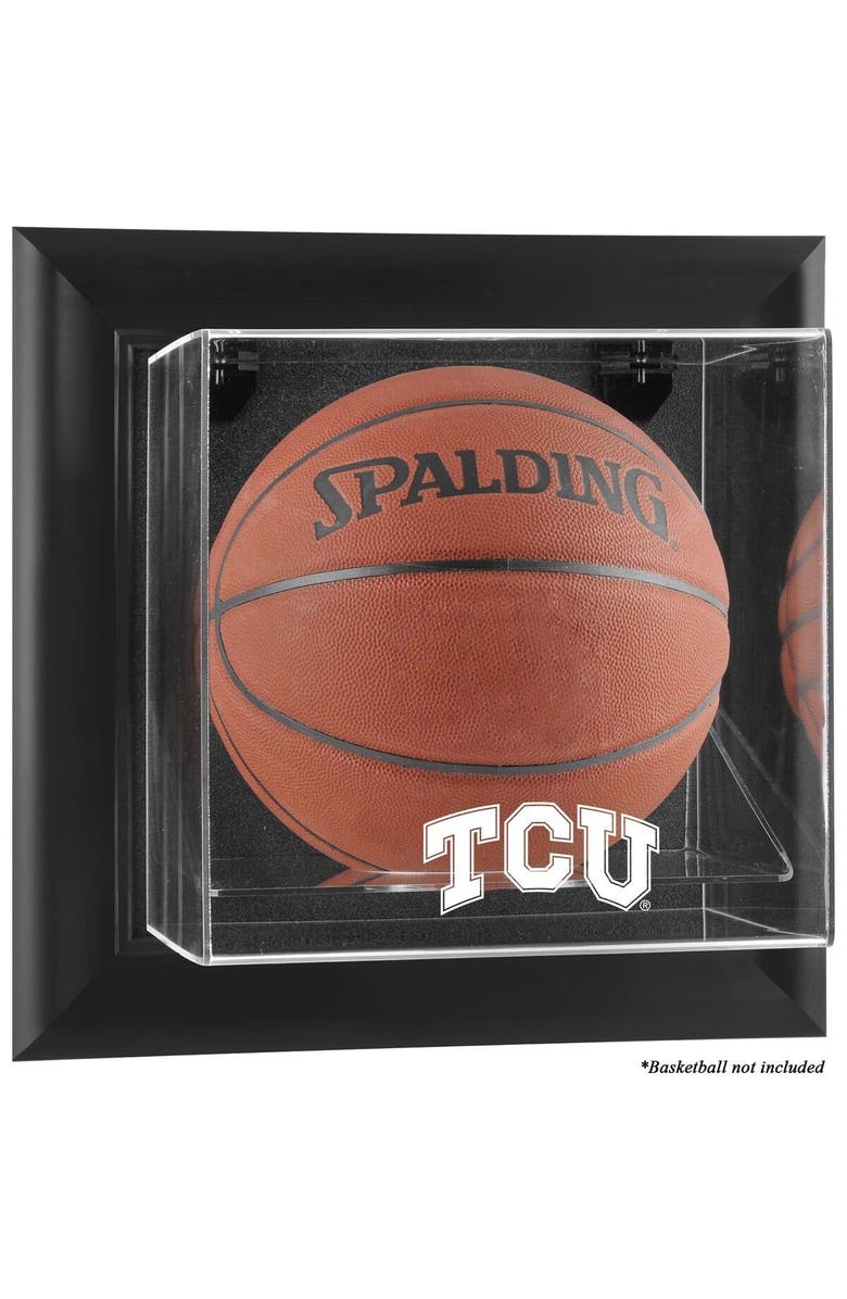 FANATICS AUTHENTIC TCU Horned Frogs Black Framed Wall-Mountable Basketball Display Case, Main, color, 