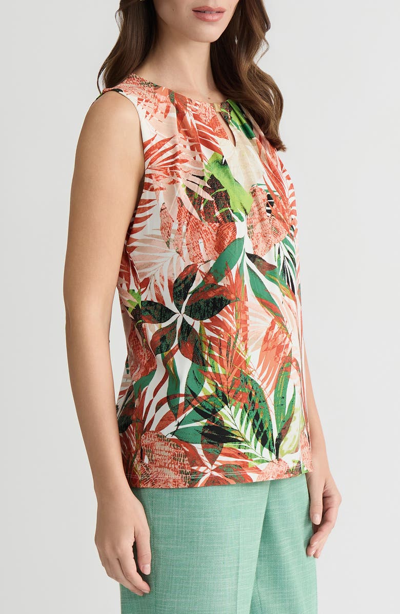 KASPER Hardware Keyhole Cap Sleeve Top, Alternate, color, 