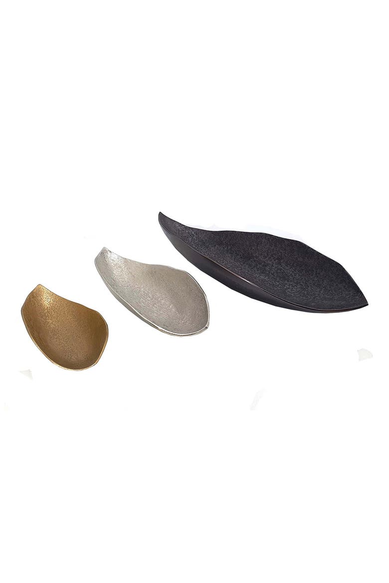 Set of 3 Metallic Nalu Trays, Main, color, GOLD/ BLACK/ SILVER