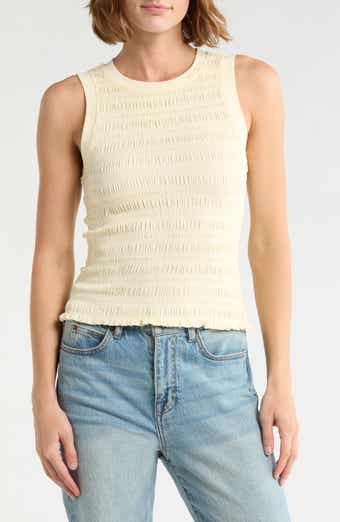 Joie Smocked Crewneck Tank