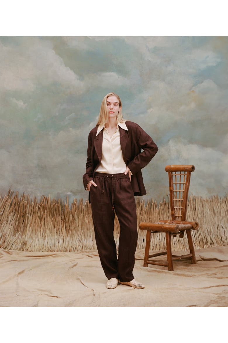 Easy-Going Jacket, Alternate, color, Brown Linen