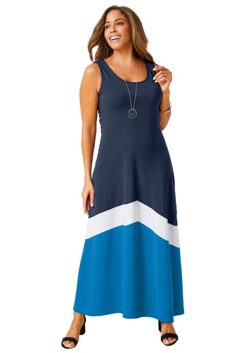 Stretch Knit Tank Maxi Dress (Plus)