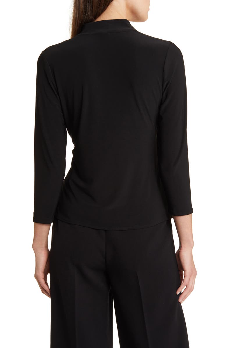 Anne Klein Asymmetric Hem Faux Wrap Top, Alternate, color,