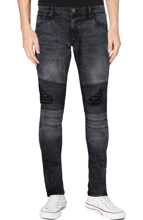 Rawx Distressed Moto Skinny Fit Jeans - 30-32" Inseam