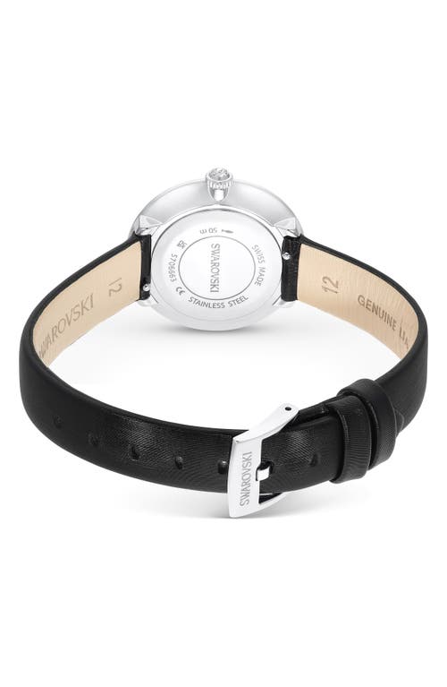 Swarovski Matrix Tennis Leather Strap Watch, 30mm