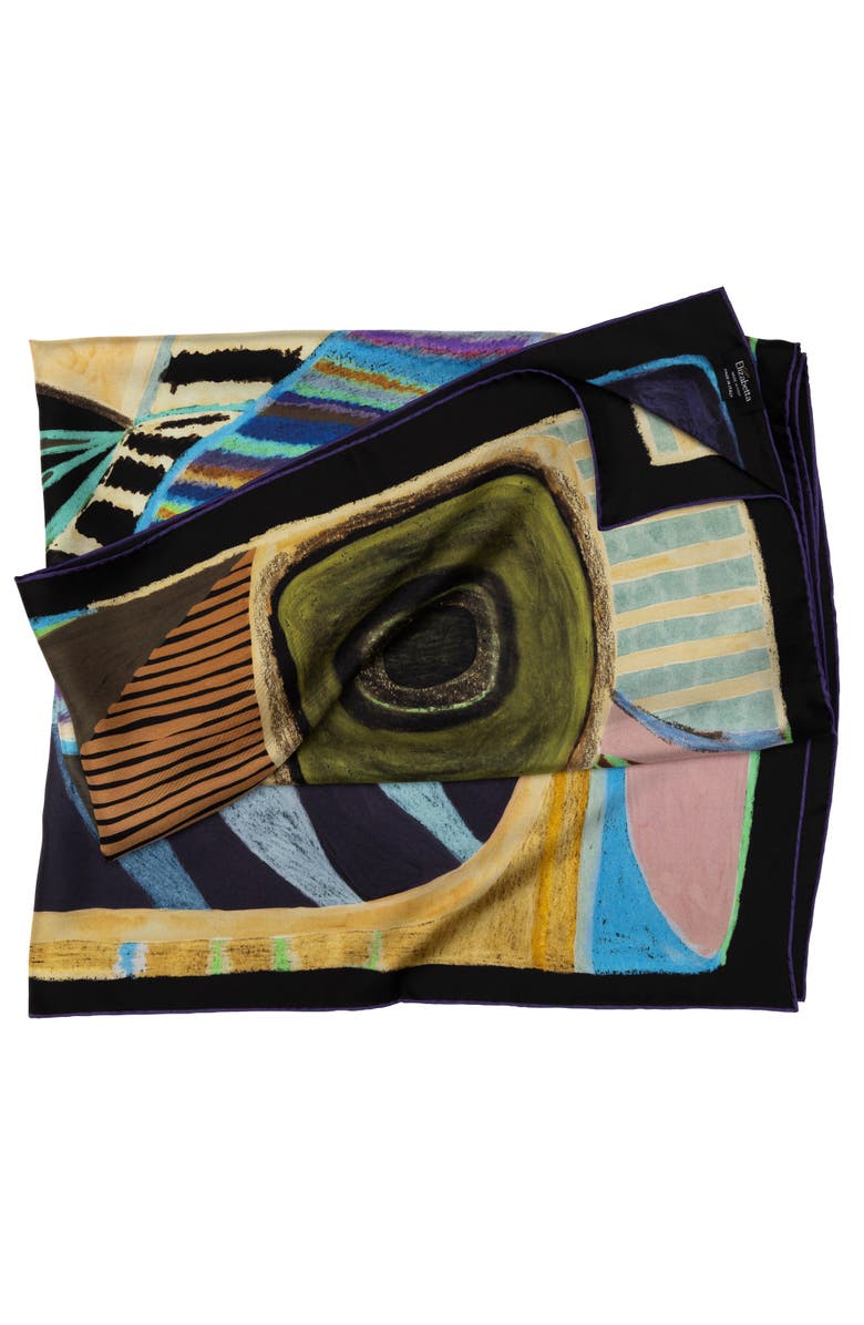 Elizabetta Nicola - Silk Foulard, Alternate, color, Blue And Plum