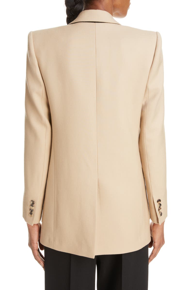 Saint Laurent Double Breasted Wool Jacket, Alternate, color, 