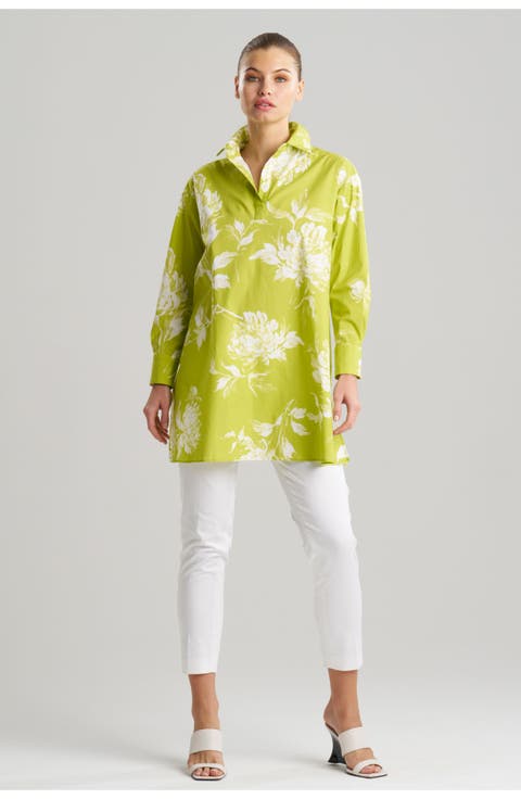 Miykao - Printed Cotton Poplin Oversized Shirt
