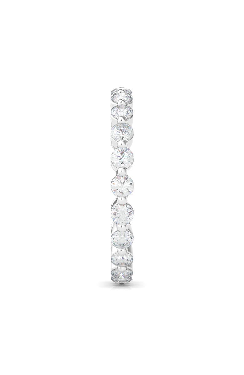 HauteCarat Lab Grown Diamond Single Prong Eternity Band Ring, Alternate, color, White Gold