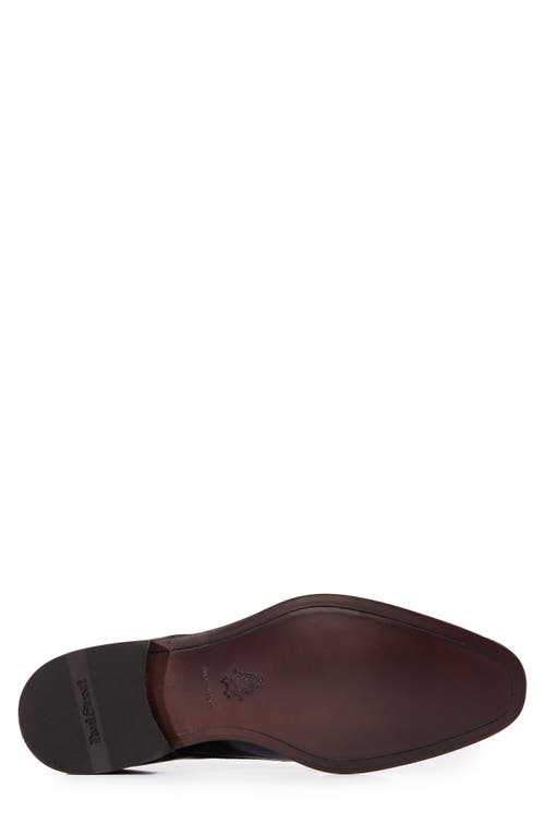 Paul Stuart Hancock Plain Toe Leather Blucher Derby Shoes In Black Leather