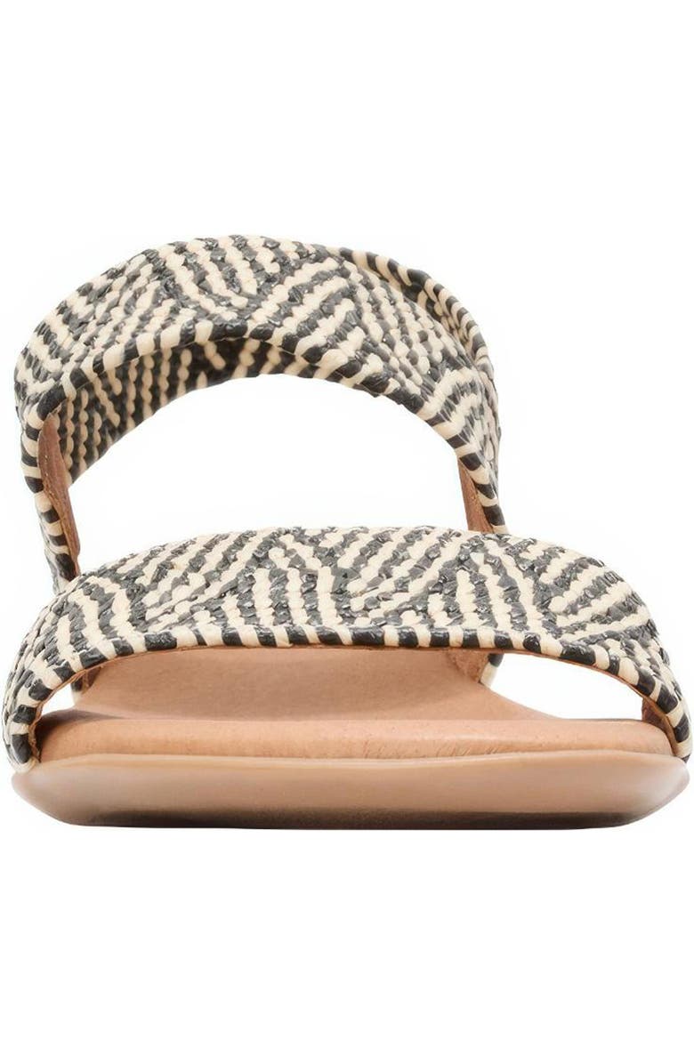 André Assous Nigella Woven Slingback Sandal, Alternate, color, Natural/ Black