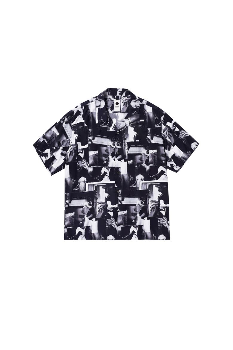 Printed Still Shirt, Main, color, Black