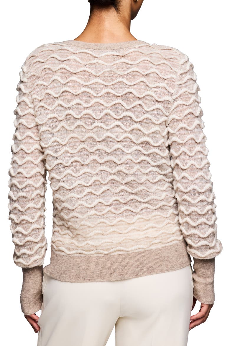 Wave Wool & Alpaca Blend Sweater, Alternate, color, CREAM MULTI