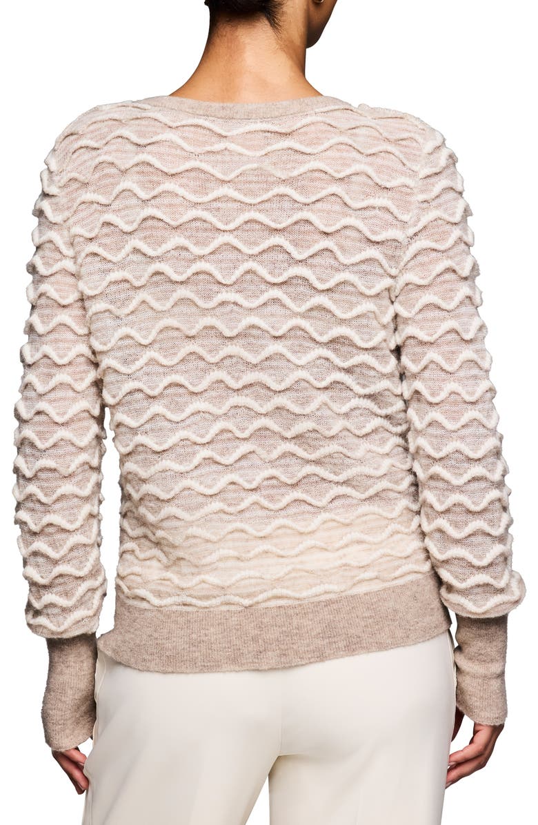 NIC+ZOE Wave Wool & Alpaca Blend Sweater, Alternate, color, Cream Multi