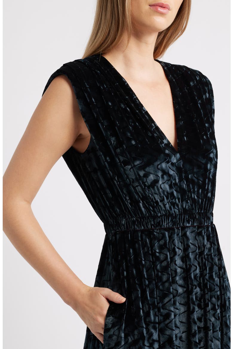 The Marley Texture Velvet Maxi Dress, Alternate, color, RICH BLACK